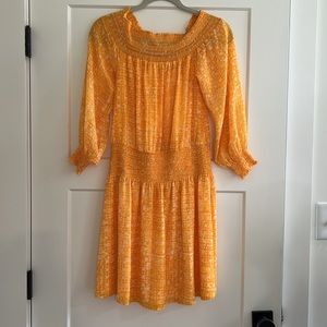 Michael Kors Orange Optional Off Shoulder Dress Size Small